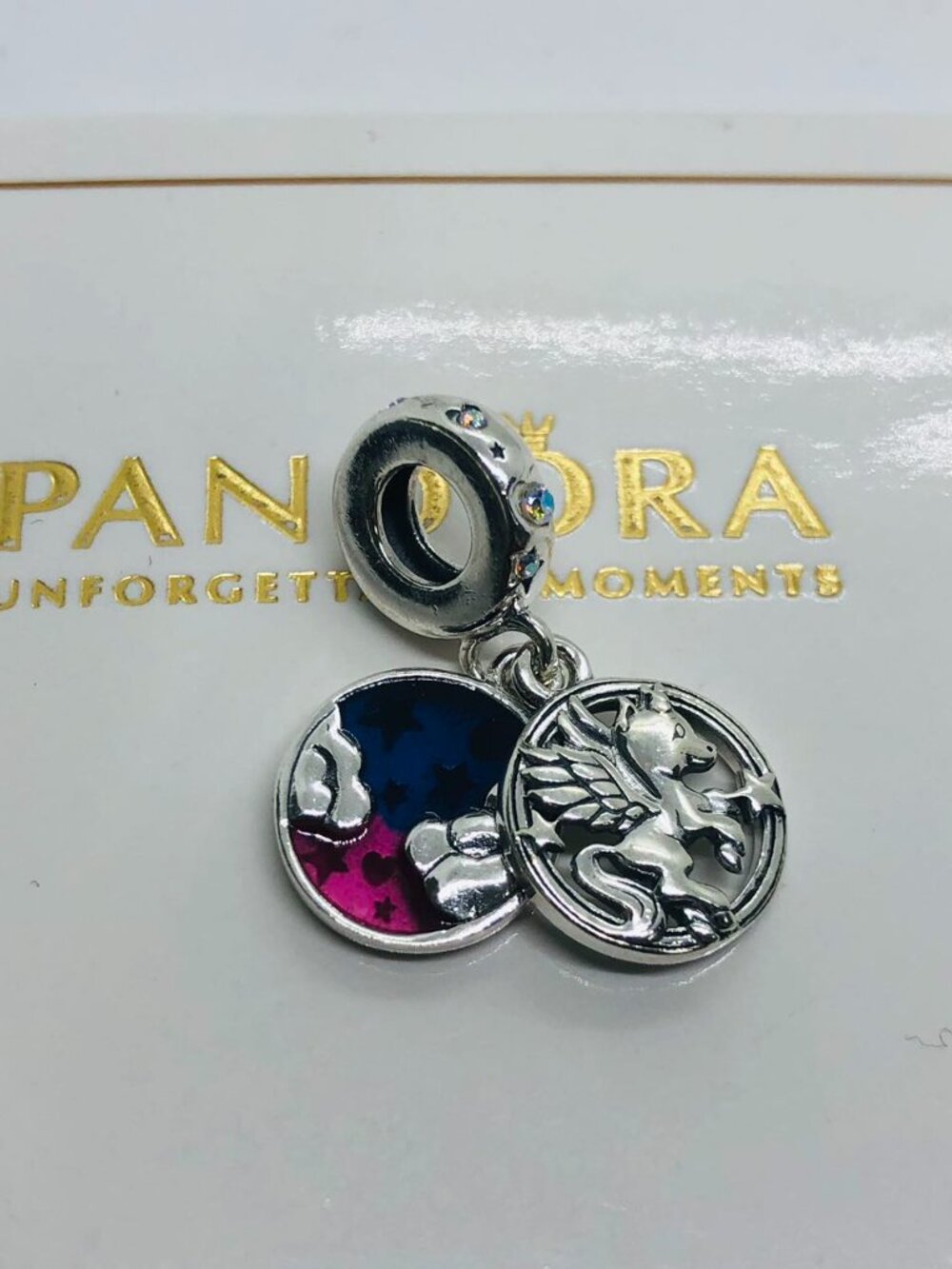 Pandora Magical Unicorn Double Dangle Charm